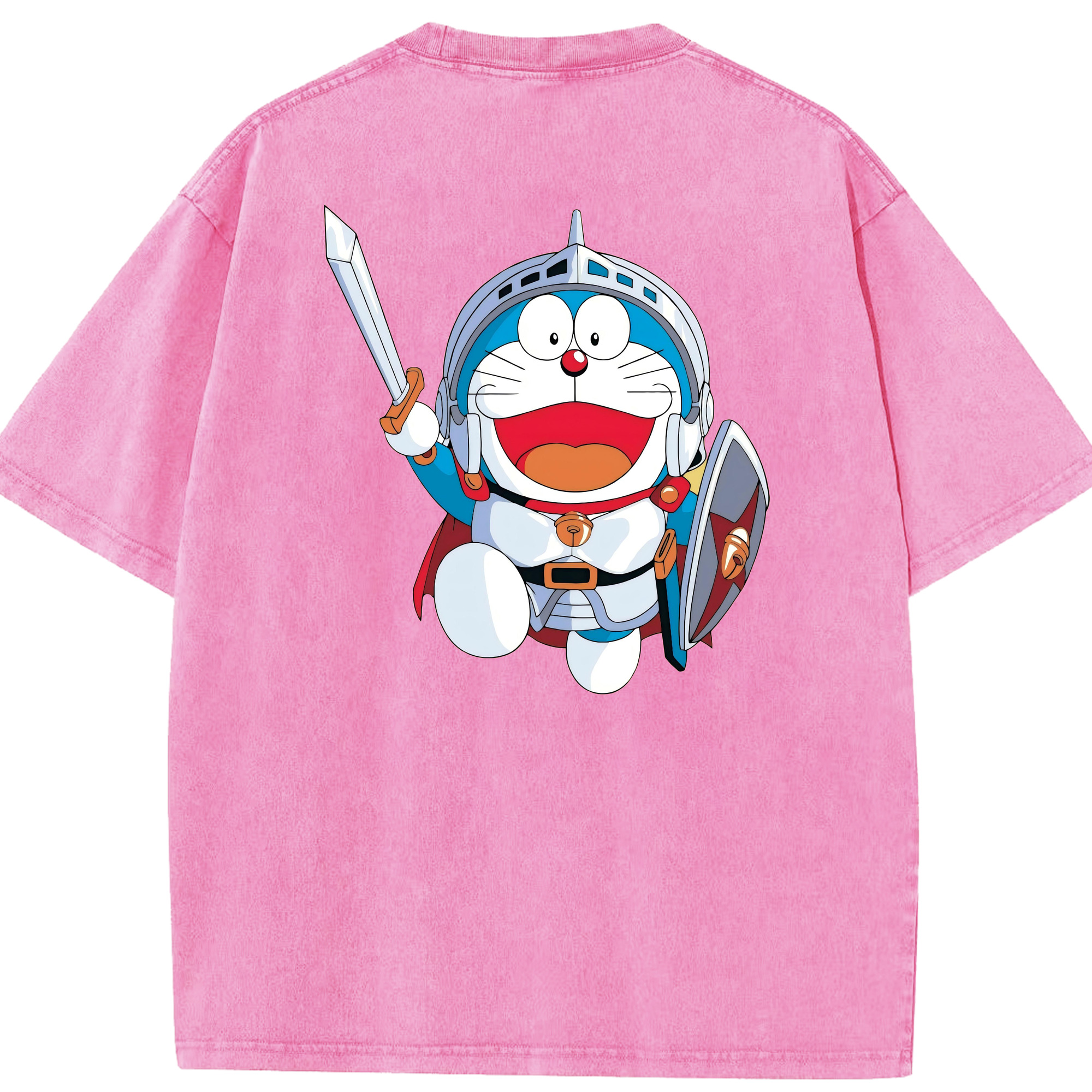 （画像用） ドラえもん Doraemon 綿100% ヴィンテージ風 半袖Tシャツ（背面プリント）